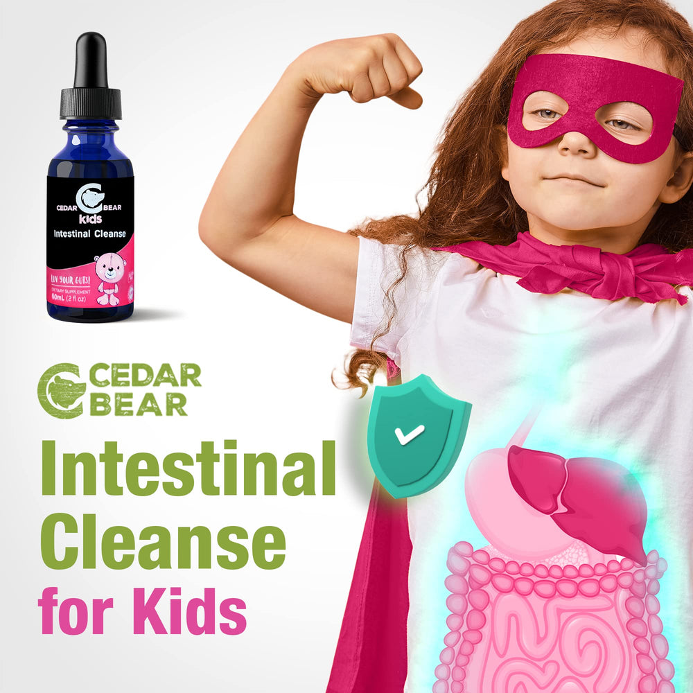 Cedar Bear packaging with kid-friendly dose info illustrates user-friendly instructions