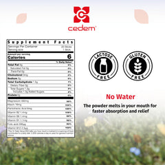 CEDEM magnesium stick dissolves on tongue without water for on-the-go