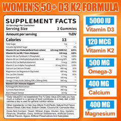 Ceecisee Vitamin D3 K2 gummies bottle back with ingredient details
