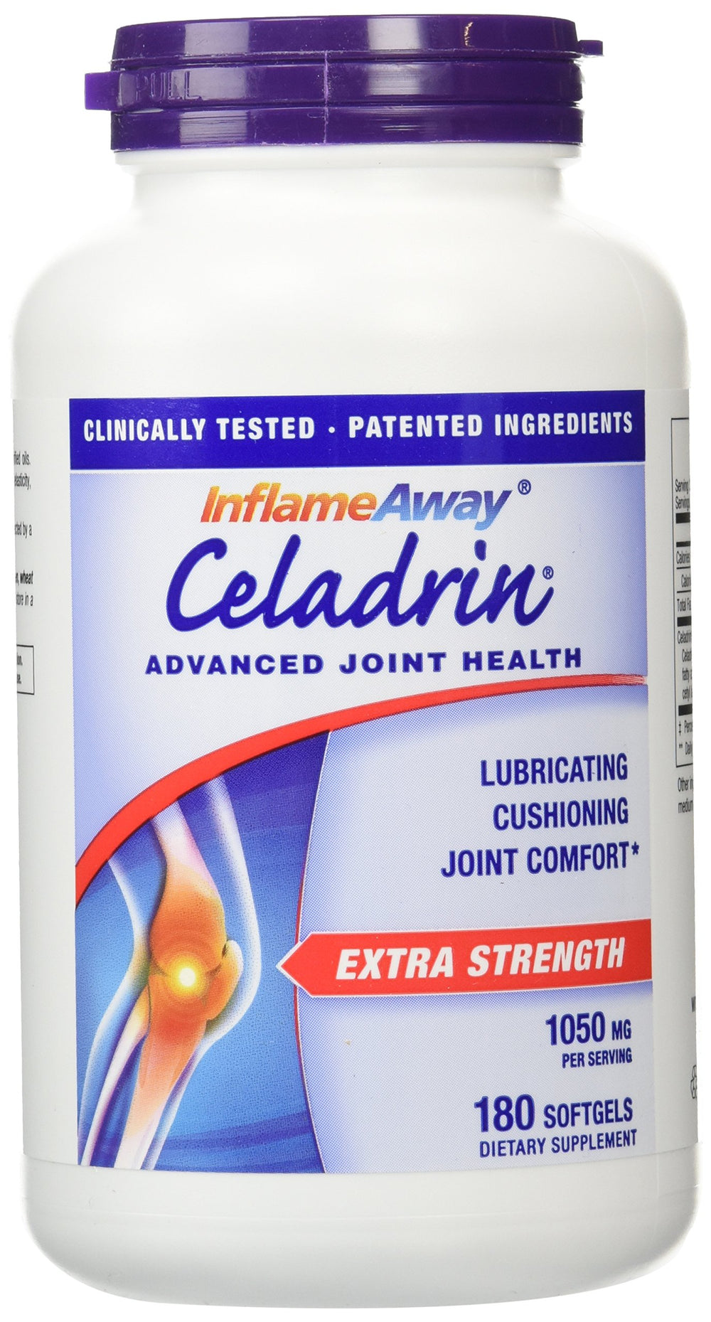 Celadrin Advanced Joint Health bottle front view highlighting compact daily mobility support.