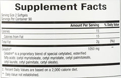 Celadrin Advanced Joint Health bottle label close-up emphasizing esterified fatty acids.