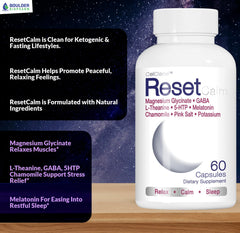 CELCLENE ResetCalm Night packaging box on display for convenient nightly use.
