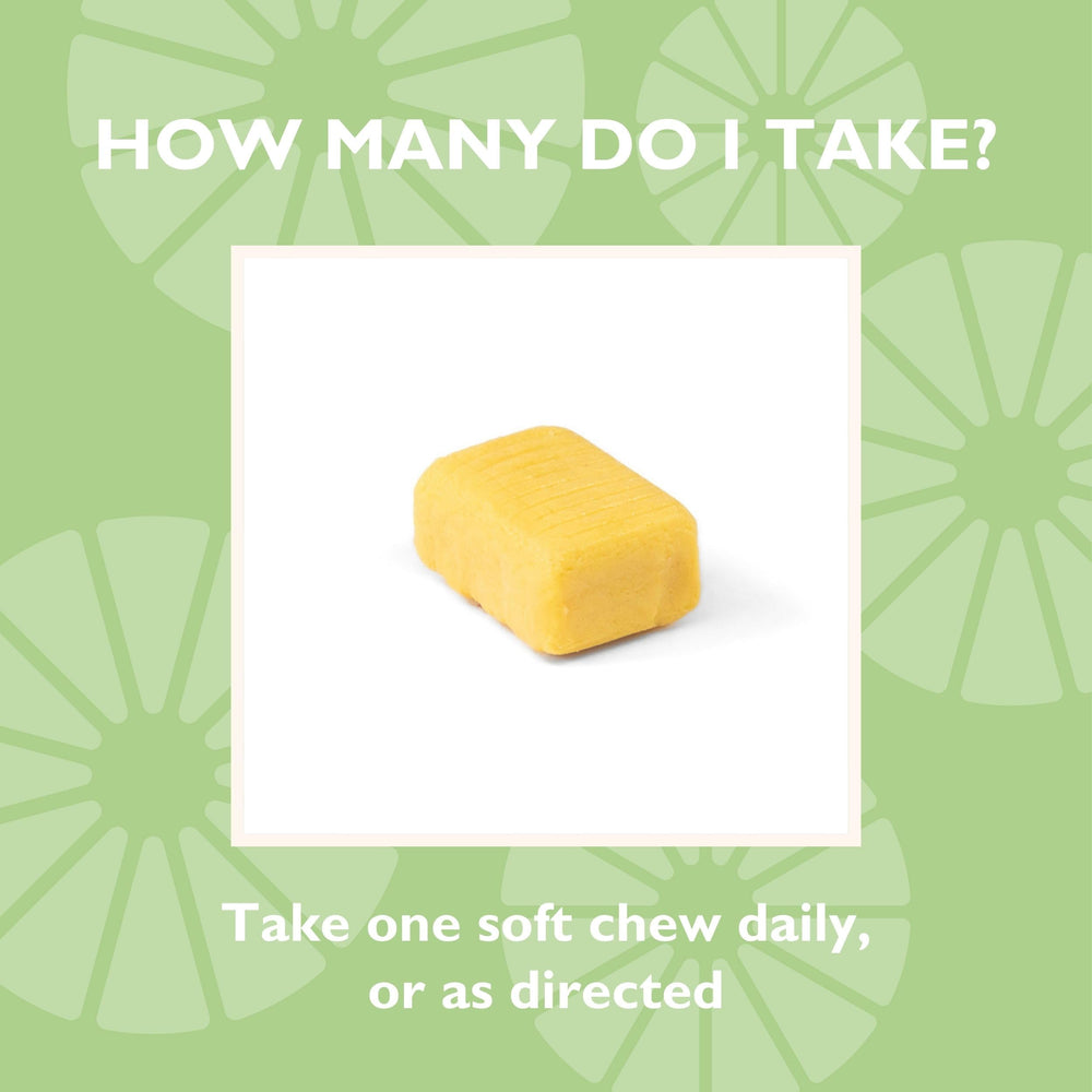 On-the-go Celebrate Bariatric Soft Chews lemon flavor for travel