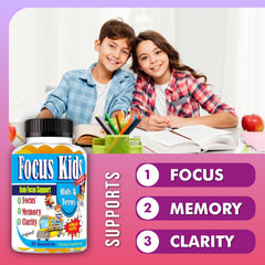Celebrity LifeStyle Product Focus Kids gummies closeup, delicious flavor aiding daily concentration.