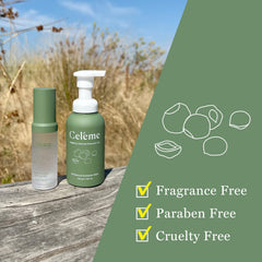 Celéme sulfate-free, fragrance-free formula supports sensitive skin care.