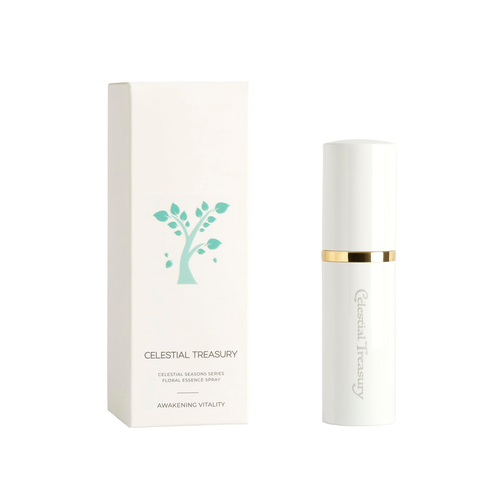 Celestial Treasury Blessed Floral Essence Spray bottle ready for energizing daily rituals and energy flow