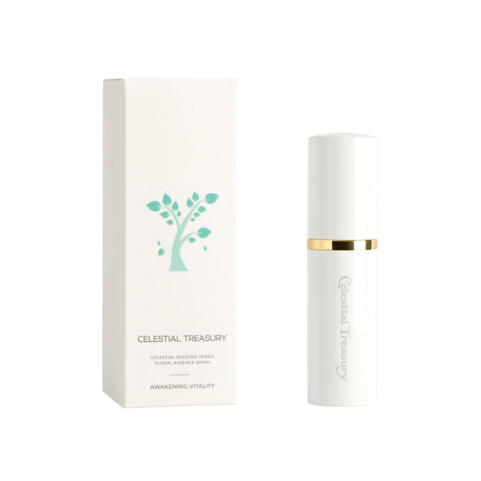 Celestial Treasury Blessed Floral Essence Spray bottle ready for energizing daily rituals and energy flow