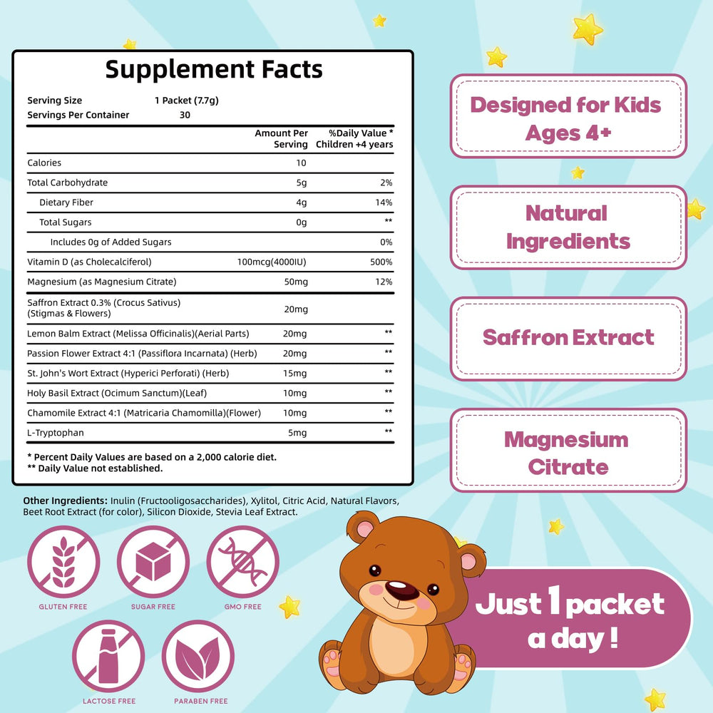 Cellbiolabs Saffron for Kids packaging conveys a clean formula.