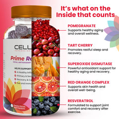 Cellev8 Prime Recovery glass bottle on kitchen counter for daily use.