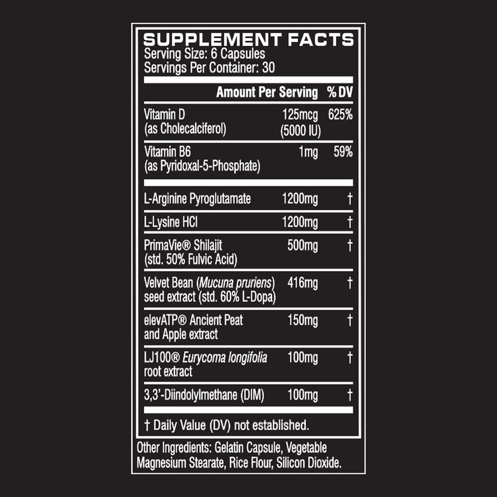 Cellucor P6 label close-up highlighting key ingredients for recovery potential.