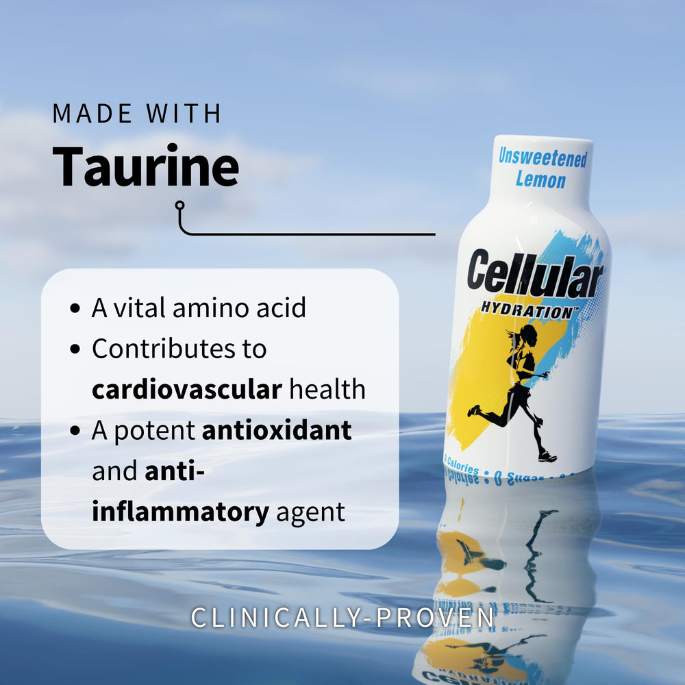 Cellular Hydration USA-bottled label close-up from Indiana facility.