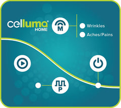 Two-mode Celluma Home panel offers wrinkle care and aches & pains support.