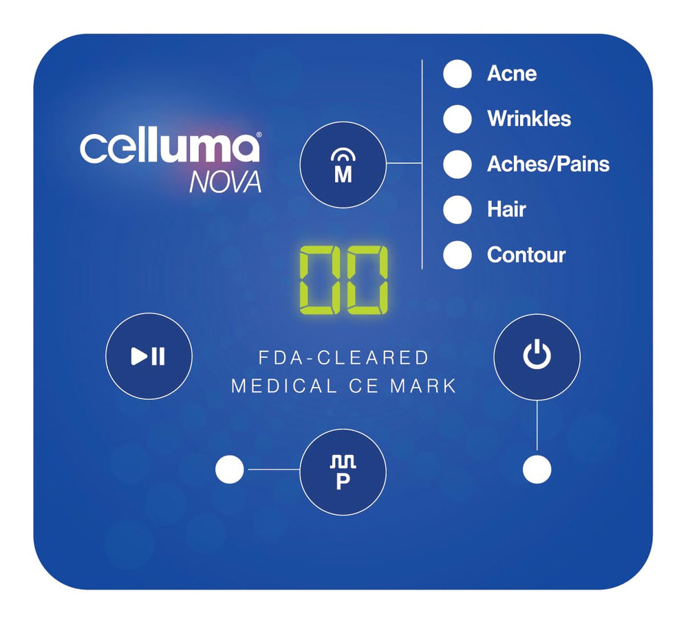 Digital control panel with timer on the Celluma NOVA.