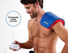 Flexible panel conforming to curves for close contact during sessions.