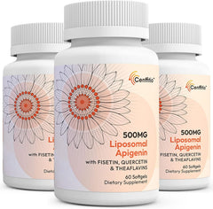 Cenffitio liposomal apigenin bottle label shows premium formulation
