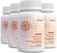 Cenffitio liposomal apigenin softgel bottle showing enhanced absorption potential