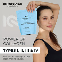 Centenarius collagen powder scoop measures serving amount for daily use.