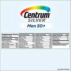 Centrum Men 50+ package open showing bottle and box