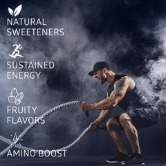 Centurion Health Just Energy Lemon Lime drink glass ready for workouts and focus.