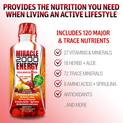 Pouring Miracle 2000 into a glass for easy daily intake