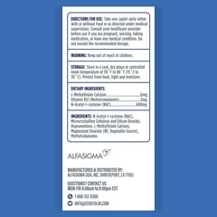 Cerefolin Brain Wellness bottle label closeup highlighting ingredients for brain health