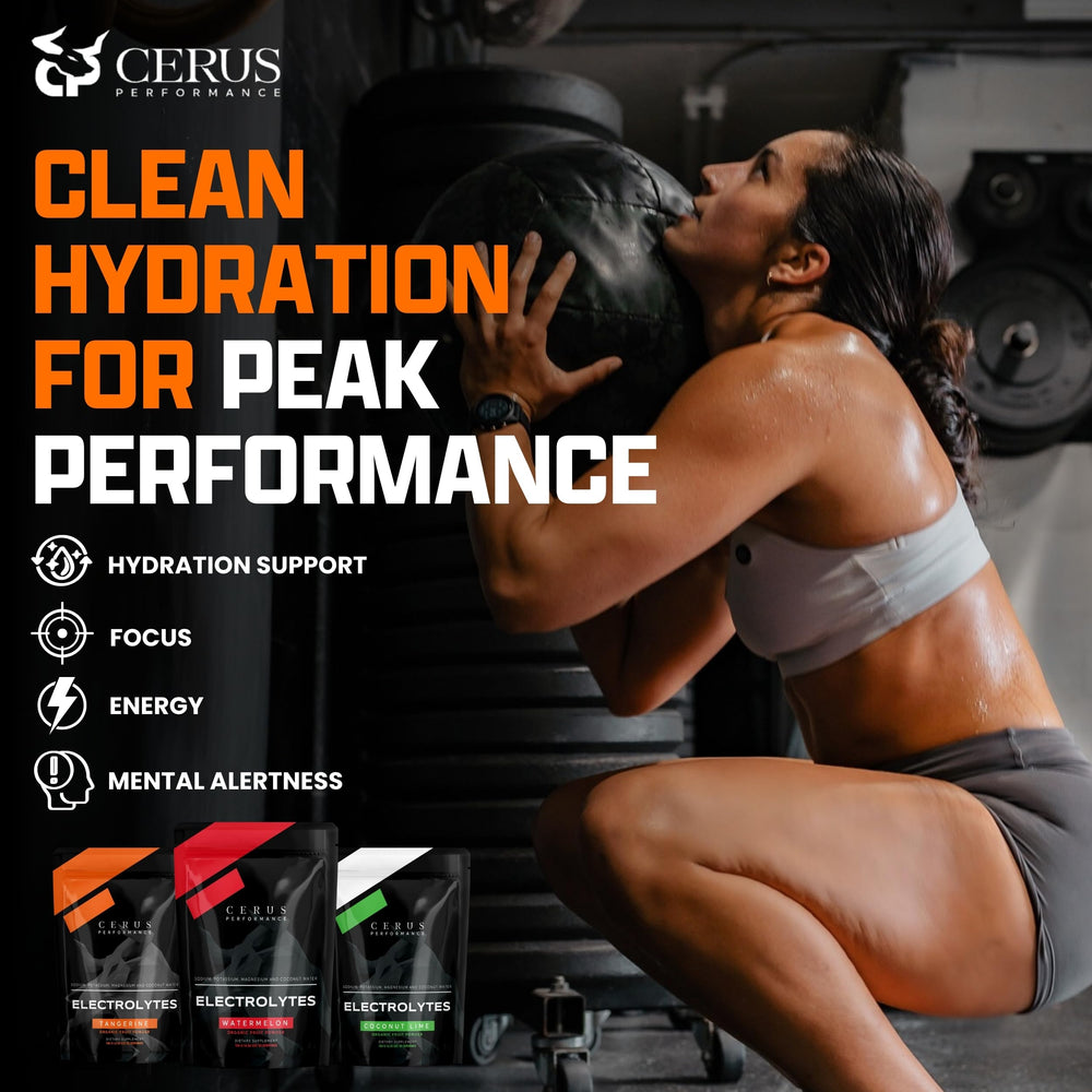 Cerus Tangerine electrolyte dissolves quickly in water after workouts