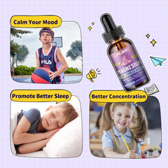 CFILIHTC Kids Magnesium Liquid drops measuring a 2 ml dose.
