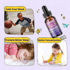 CFILIHTC Kids Magnesium Liquid Drops dosing syringe included for precise measure.