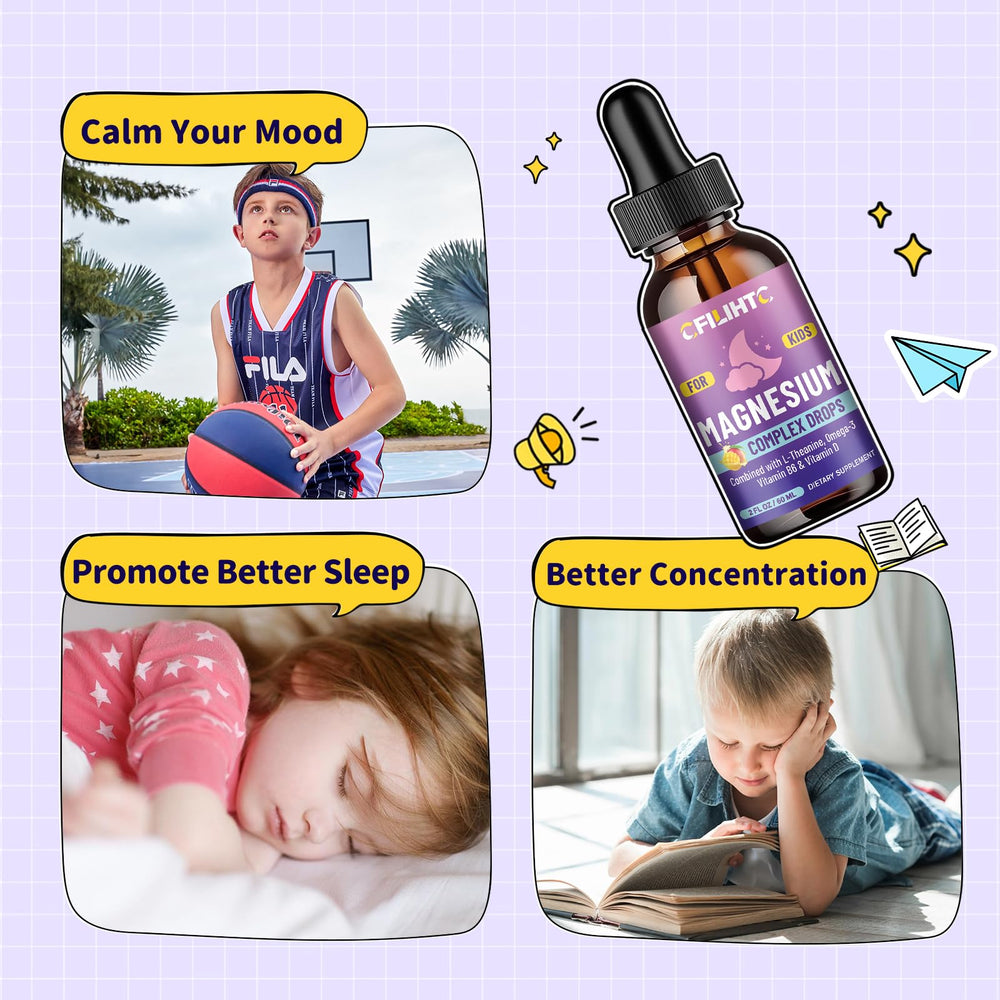 CFILIHTC Kids Magnesium Liquid Pour emphasizes fast absorption