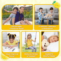 CFILIHTC liposomal GABA L-Theanine drops scene of relaxed kid after activity