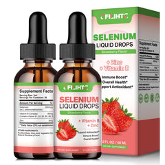 CFILIHTC Selenium Drops bottle front shows strawberry flavor for easy daily use