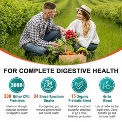 Cfuful Probiotics ingredient panel shows 24 strains and 15 herbs.