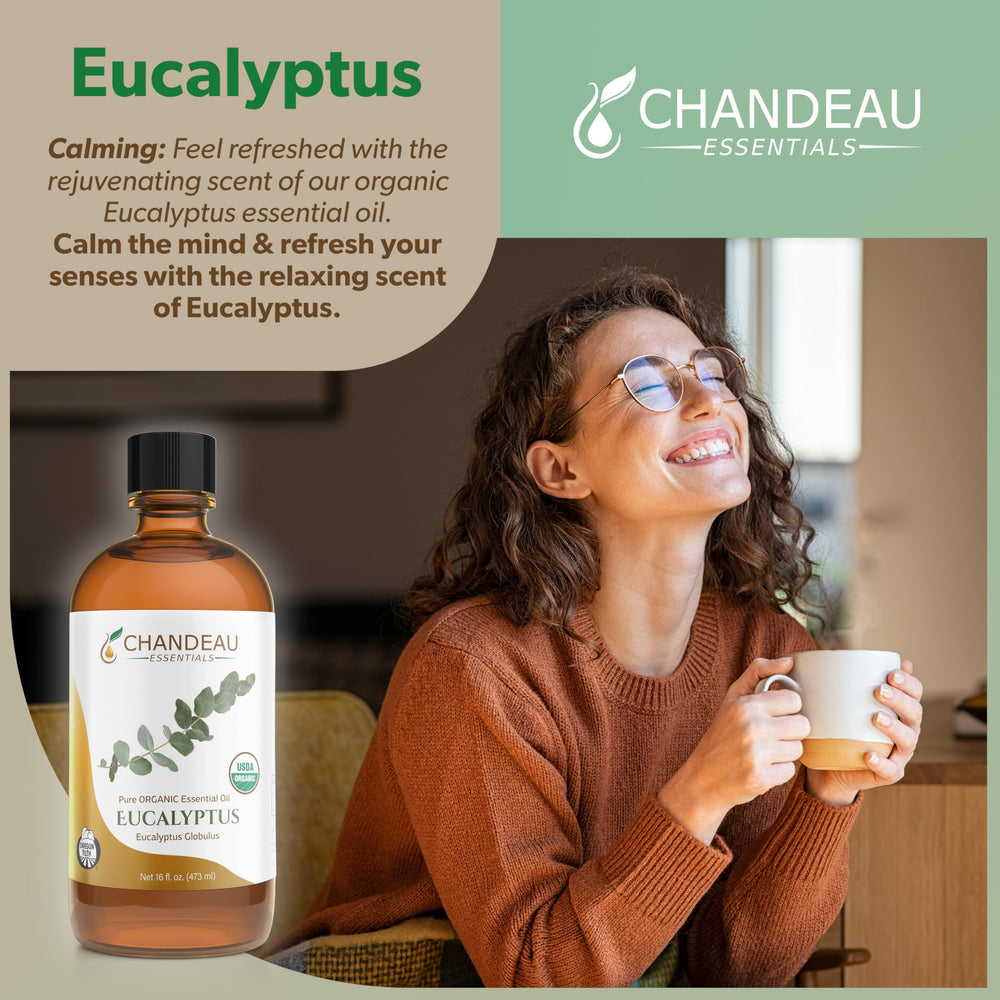 Chandeau Essentials organic essential oil packaging for large bottle