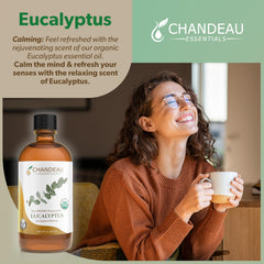 Chandeau Essentials organic essential oil packaging for large bottle