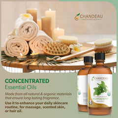 Chandeau Essentials peppermint oil used in soap making blends.