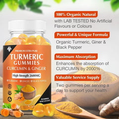 CHANUBITO gummies with ginger and black pepper boost curcumin absorption