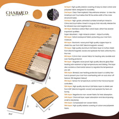 Charmed FIR Mats deep-penetration heat pad for back relaxation and comfort.