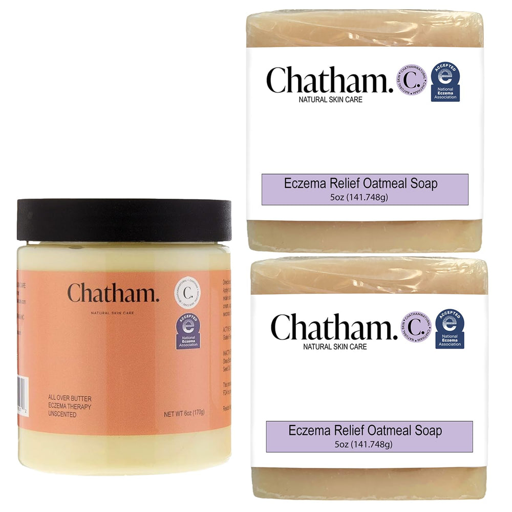 Chatham Natural Skin Care Over Butter Eczema Therapy bottle front, fragrance-free for sensitive skin