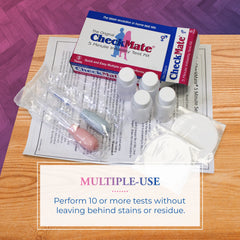 Open-box instruction guide for Checkmate kit.