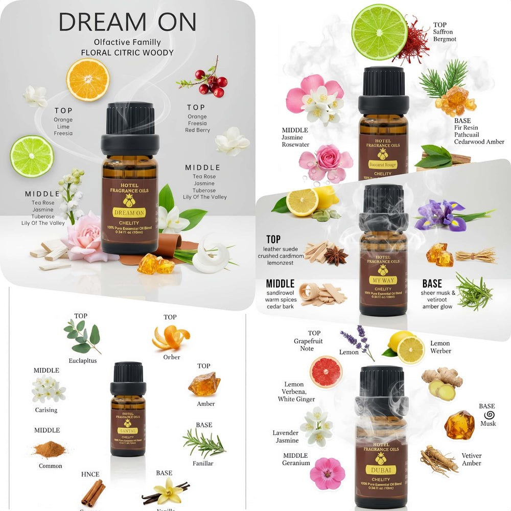 Chelity Dream On diffuser oil 10ml — inviting aroma for cozy bedrooms and relaxing spaces.
