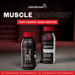 Pouring Cheribundi Tart Cherry Protein into a glass after training