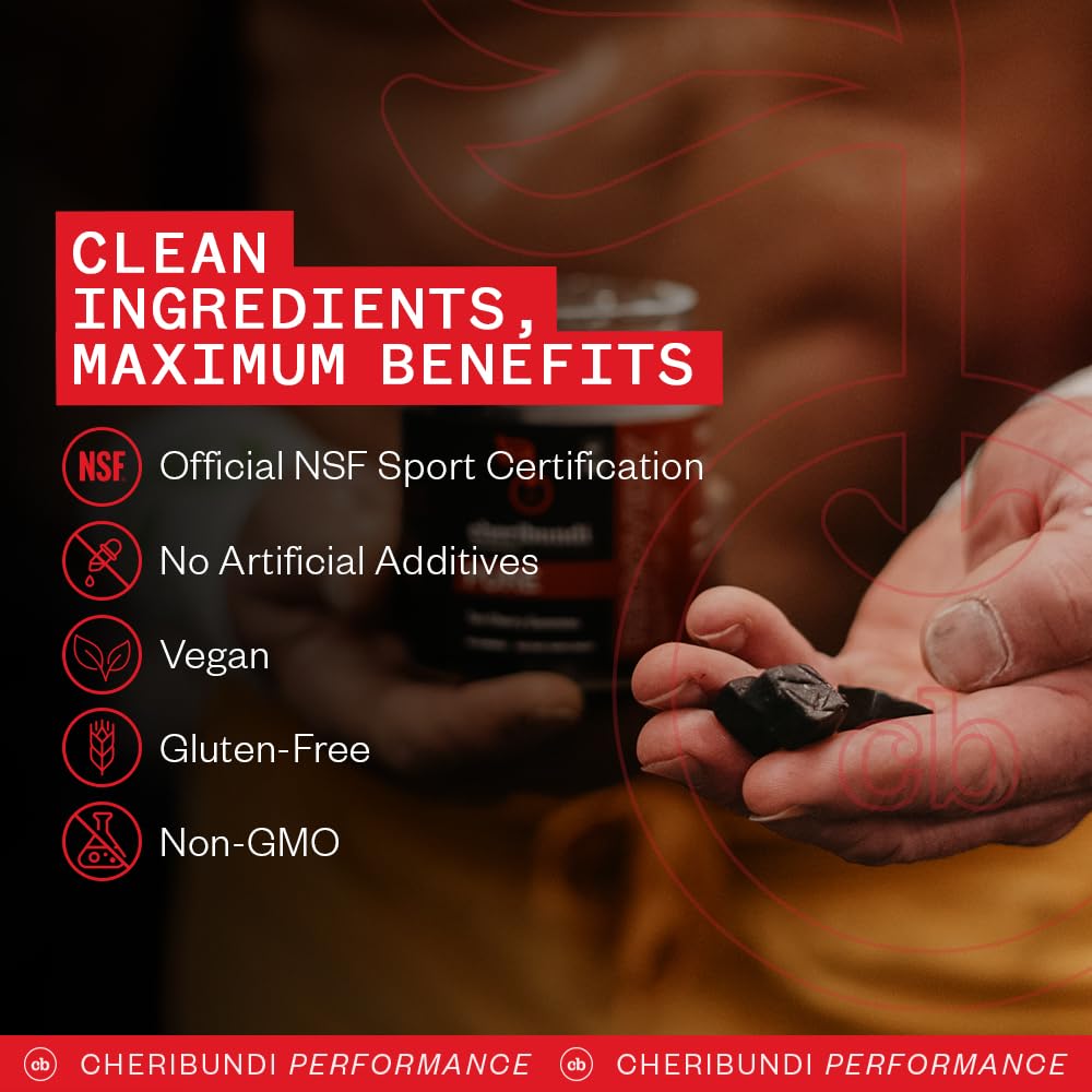 Cheribundi Tart Cherry Gummies Pure serving with melatonin for better sleep