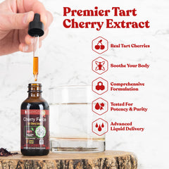 Dropper delivering Cherry Force liquid on tongue for easy use