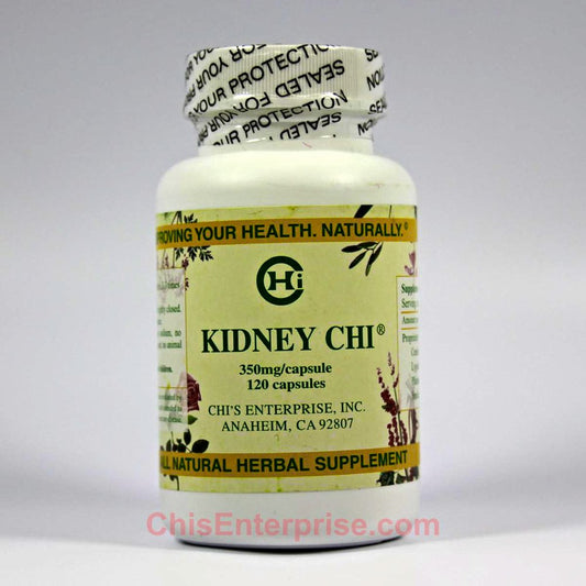 Chi's Enterprise Kidney Chi bottle with vegan capsules.