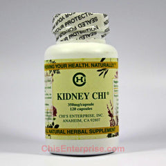 Chi's Enterprise Kidney Chi bottle with vegan capsules.