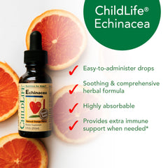 Pediatrician approved ChildLife Essentials Echinacea for Kids packaging