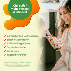 CHILDLIFE ESSENTIALS image showing dosing guidelines for different ages