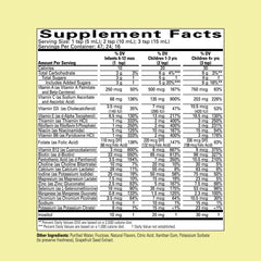 CHILDLIFE ESSENTIALS kids multivitamin label highlights vitamins and minerals for growth