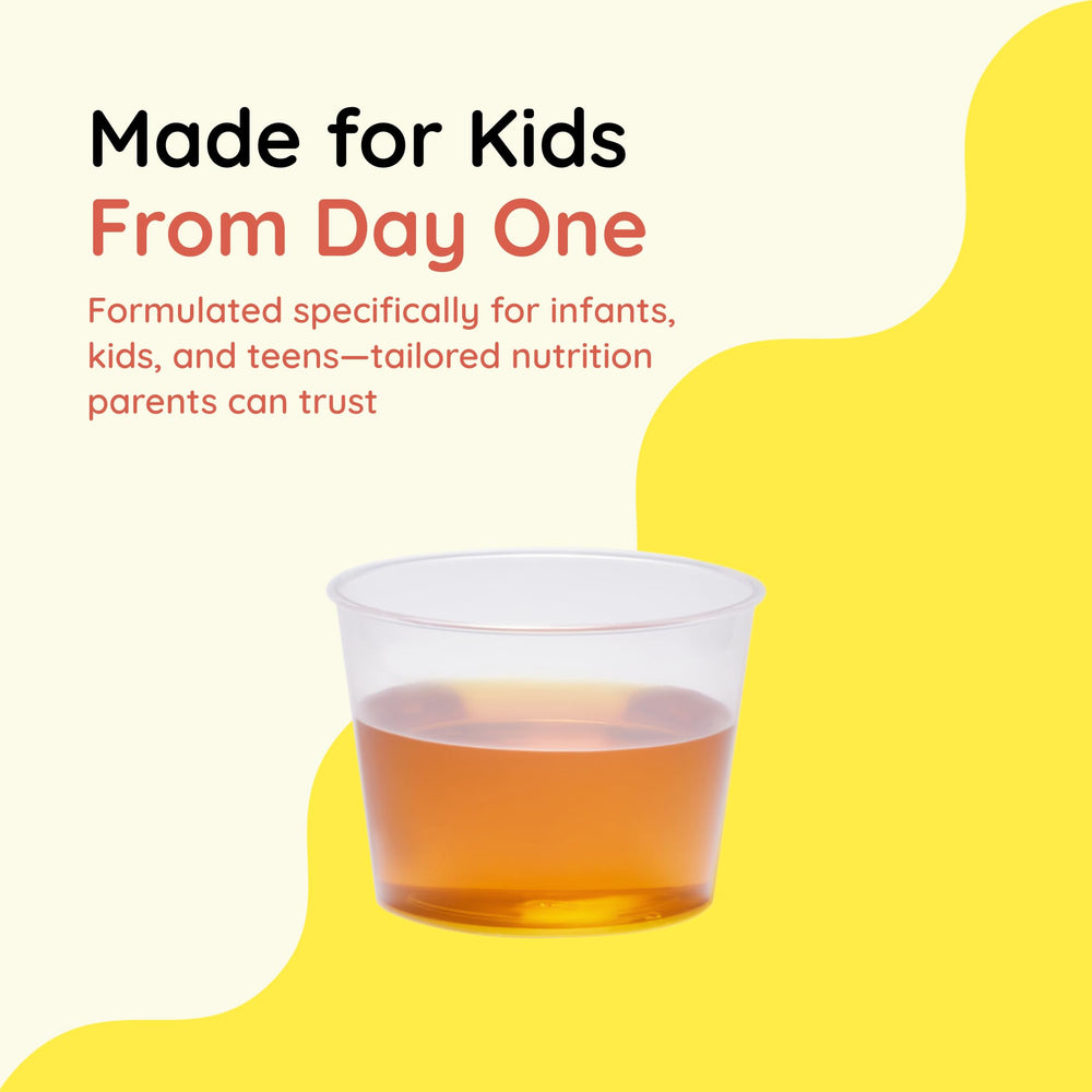 CHILDLIFE ESSENTIALS orange-flavored vitamin C appeals to kids