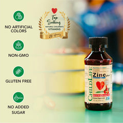 ChildLife Essentials Zinc Plus age dosage chart supports caregivers